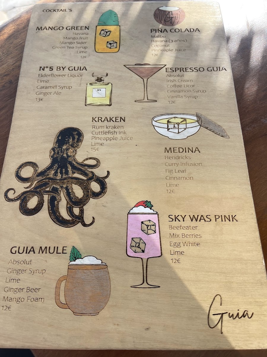 Menu Guia Beach, Food & Drinks-1